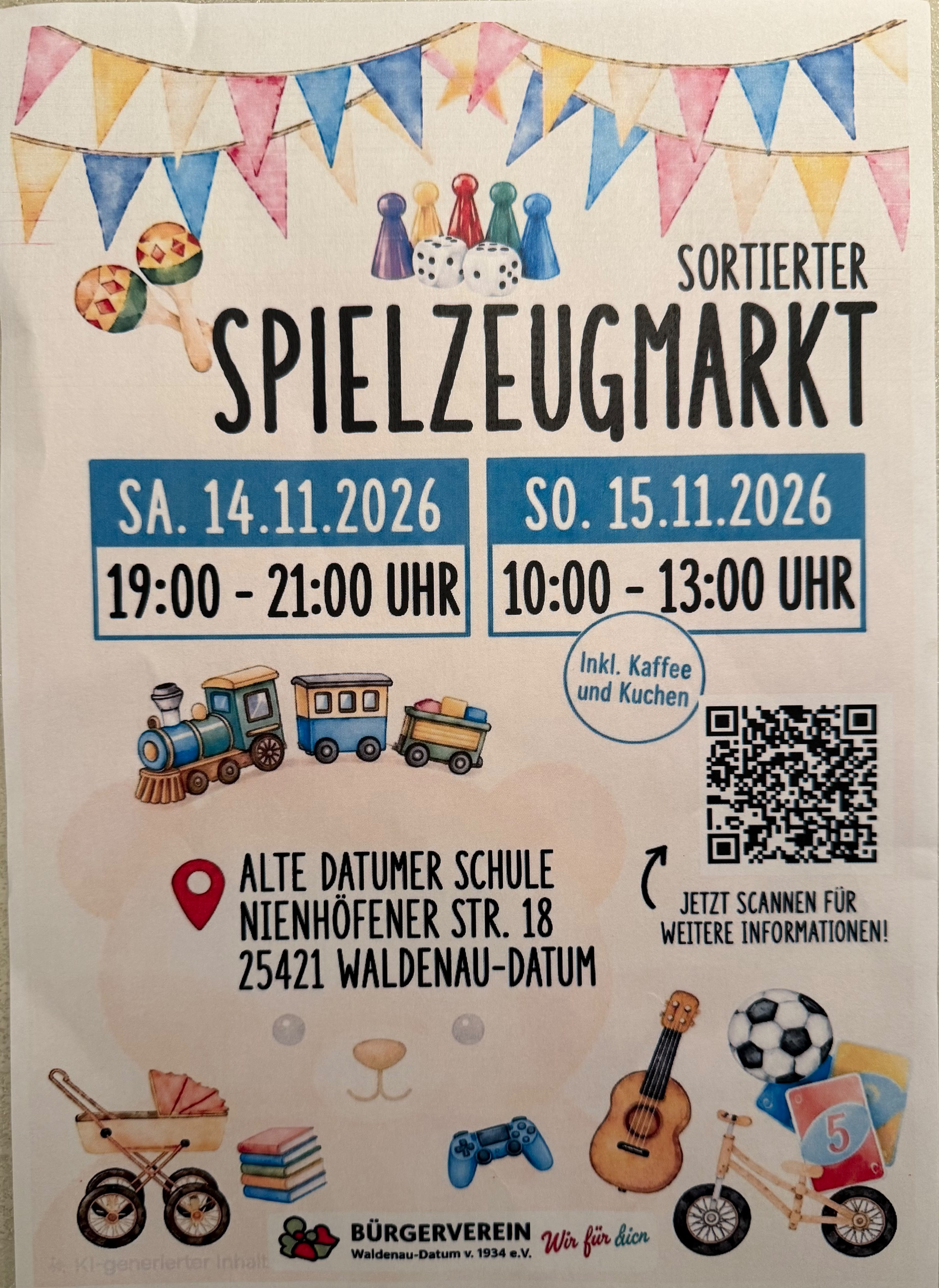 Flyer: Sortierter Spielzeugmarkt