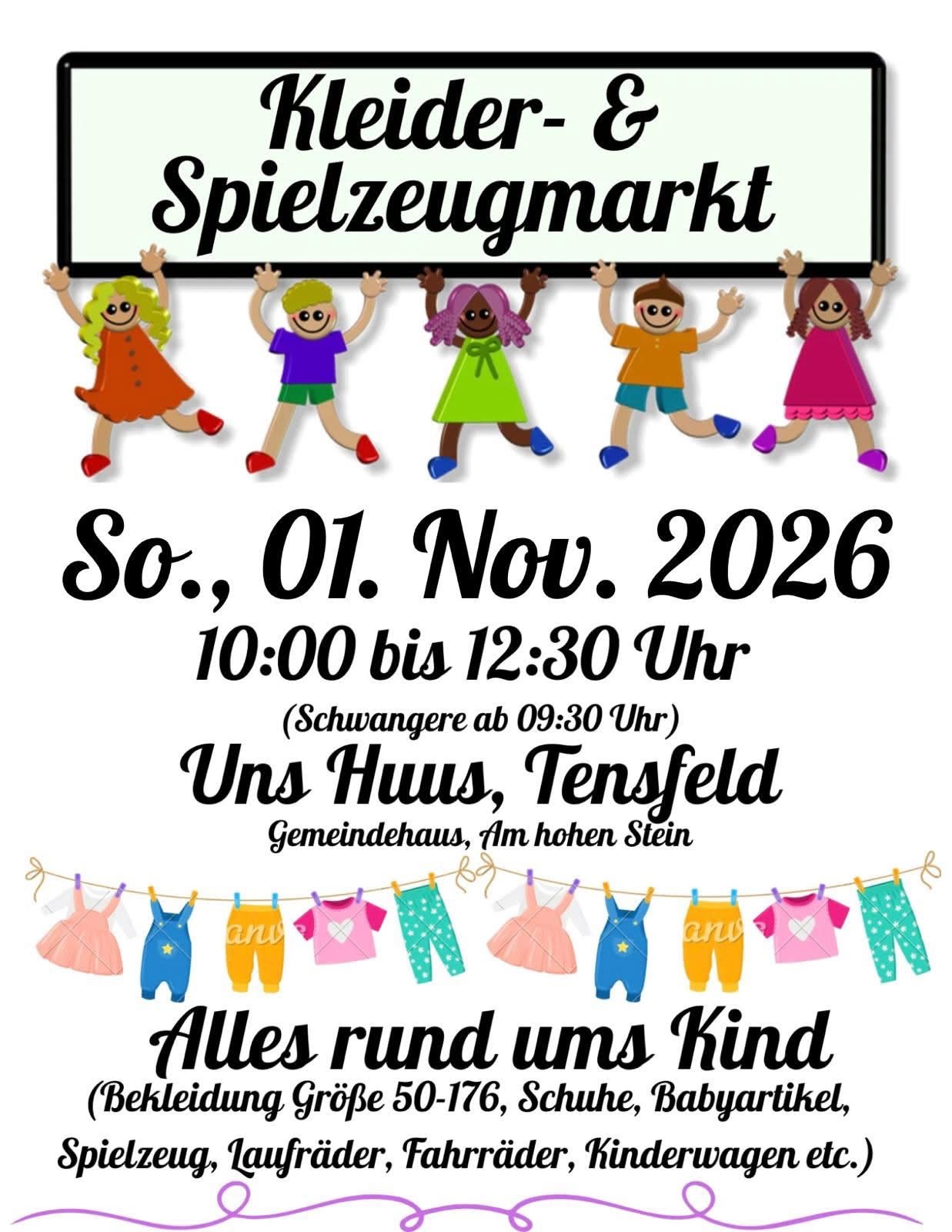 Flyer: Kleider- & Spielzeugmarkt