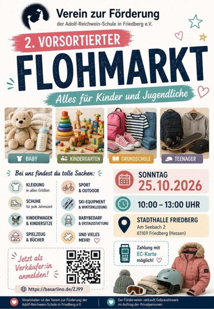 Flyer: vorsortierter Flohmarkt rund um Kinder und Jugendliche