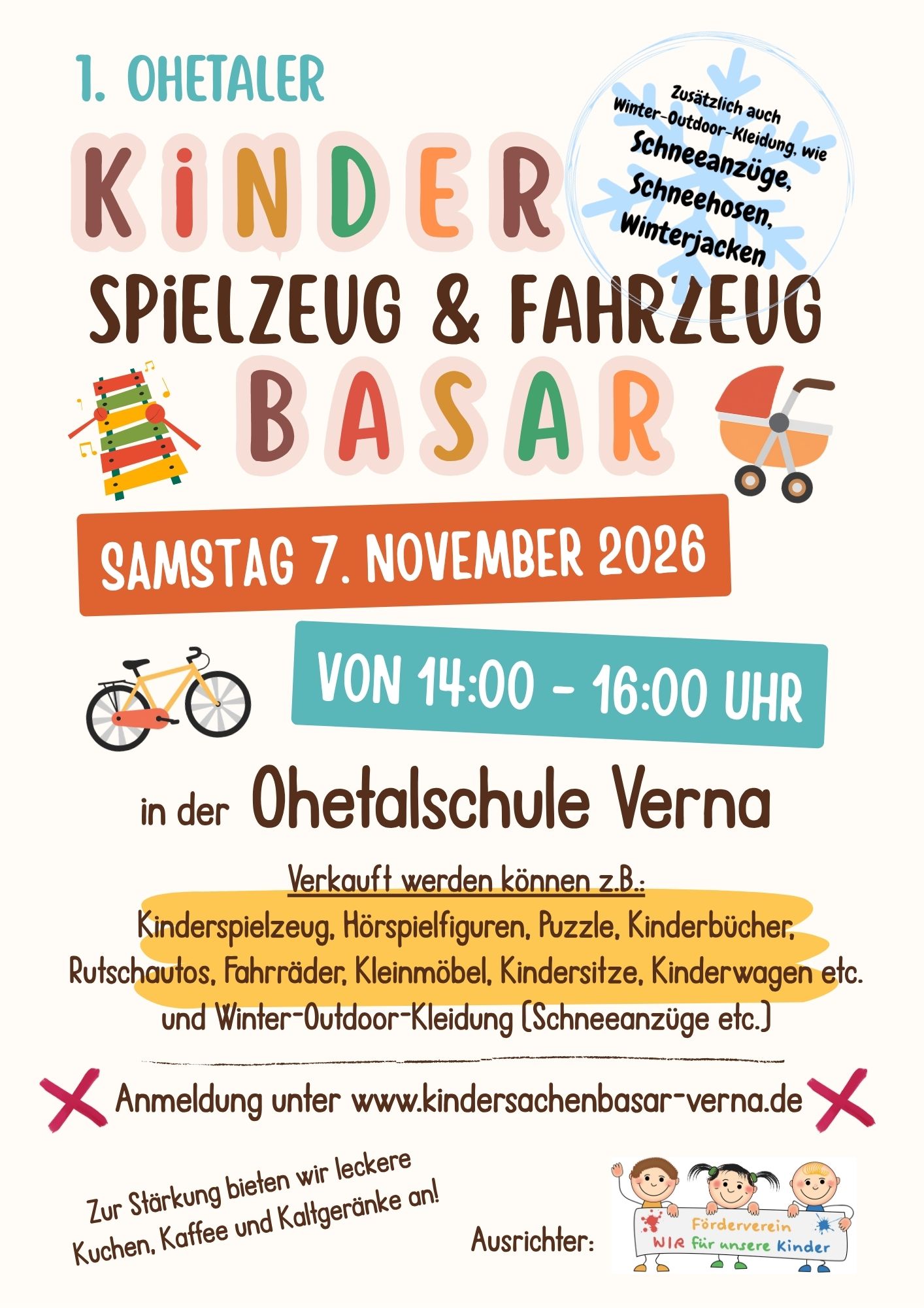 Flyer: 1. Kinder-Spielzeug- und Fahrzeug-Basar